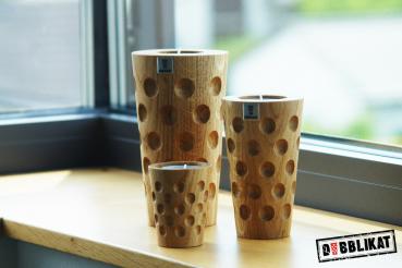 Dubblikat Teelichthalter aus Eichenholz